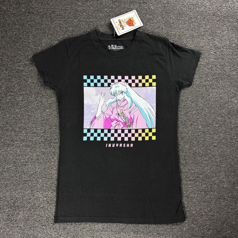 Inuyasha Manga Anime Women’s Medium T-Shirt Black Short Sleeve Graphic Tee